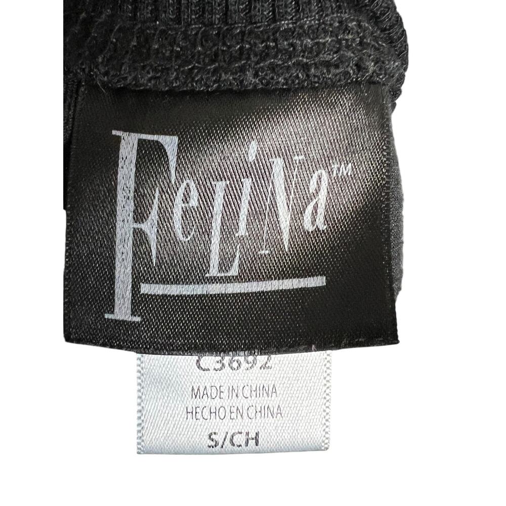 Felina Pajama Shirt Womens Small Black Velour Crew Neck Long Sleeve Lounge Cozy - Picture 6 of 7
